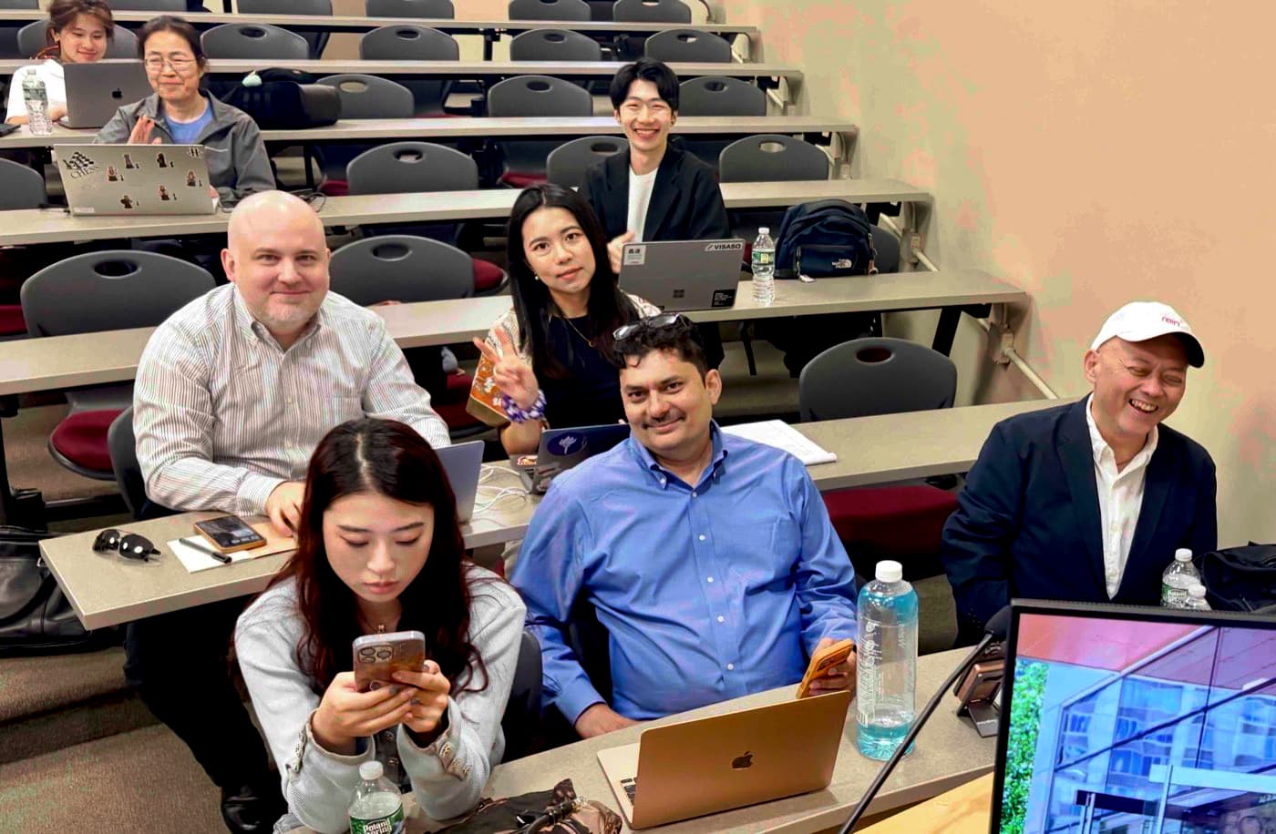Attendees at the MCP workshop turned toward the camera