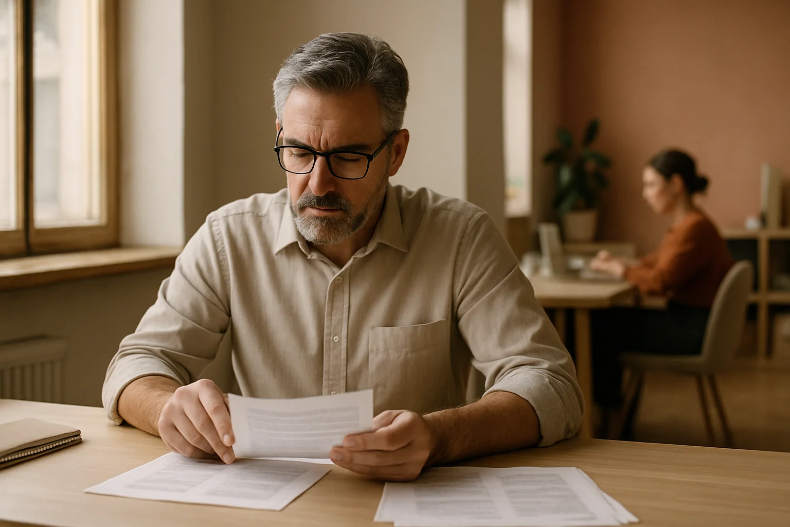 A compliance officer reviewing call records