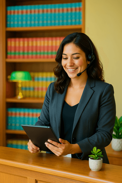 Data analyst reviewing metrics