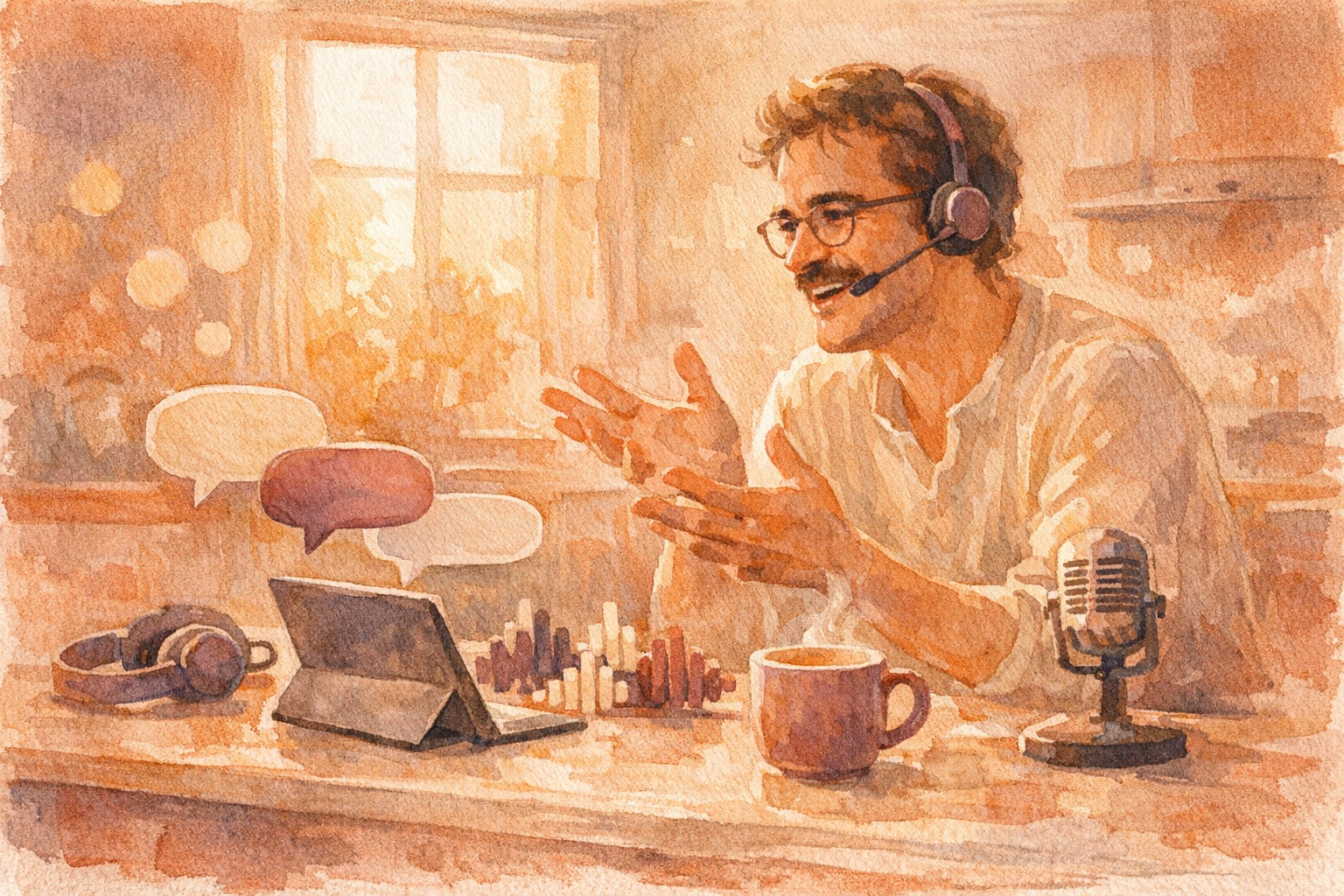 Illustration of a person drawing a causal graph on a whiteboard while teammates watch